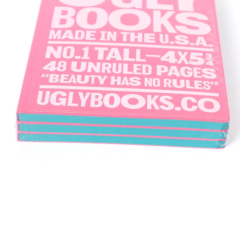 Memo & Notebooks, Art & School, 4"x5.75", Uglybooks, #1, Perfect Bound, Book, 3 Pack, Breakers, 963744